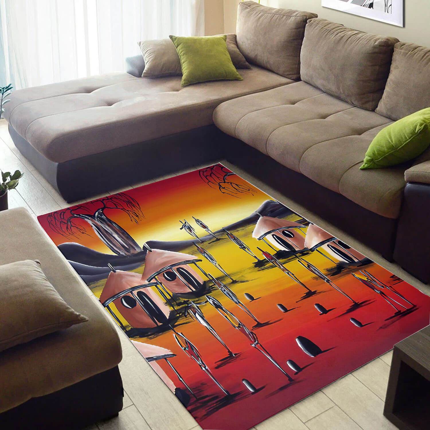 Nice African American Colorful Natural Hair Ethnic Seamless Pattern Design Floor Inspired Living Room Rectangle Rug