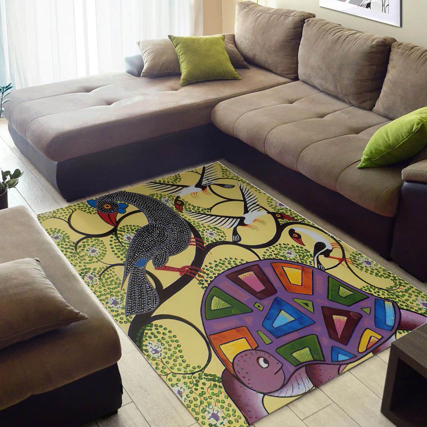 Nice African American Cool Safari Animals Style Floor Room Rectangle Rug