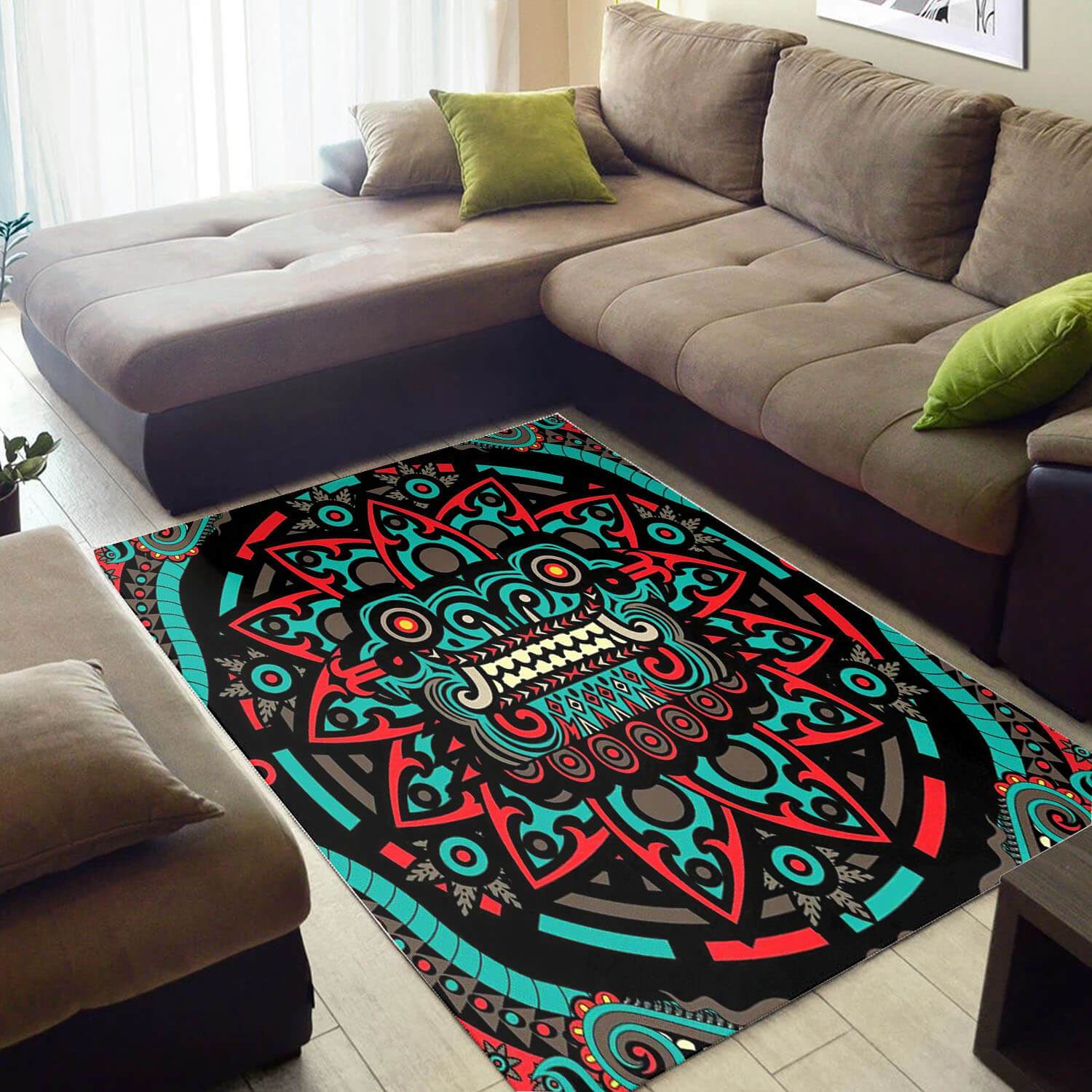 Nice African American Holiday Print Ethnic Seamless Pattern Design Floor Carpet Style Rectangle Rug
