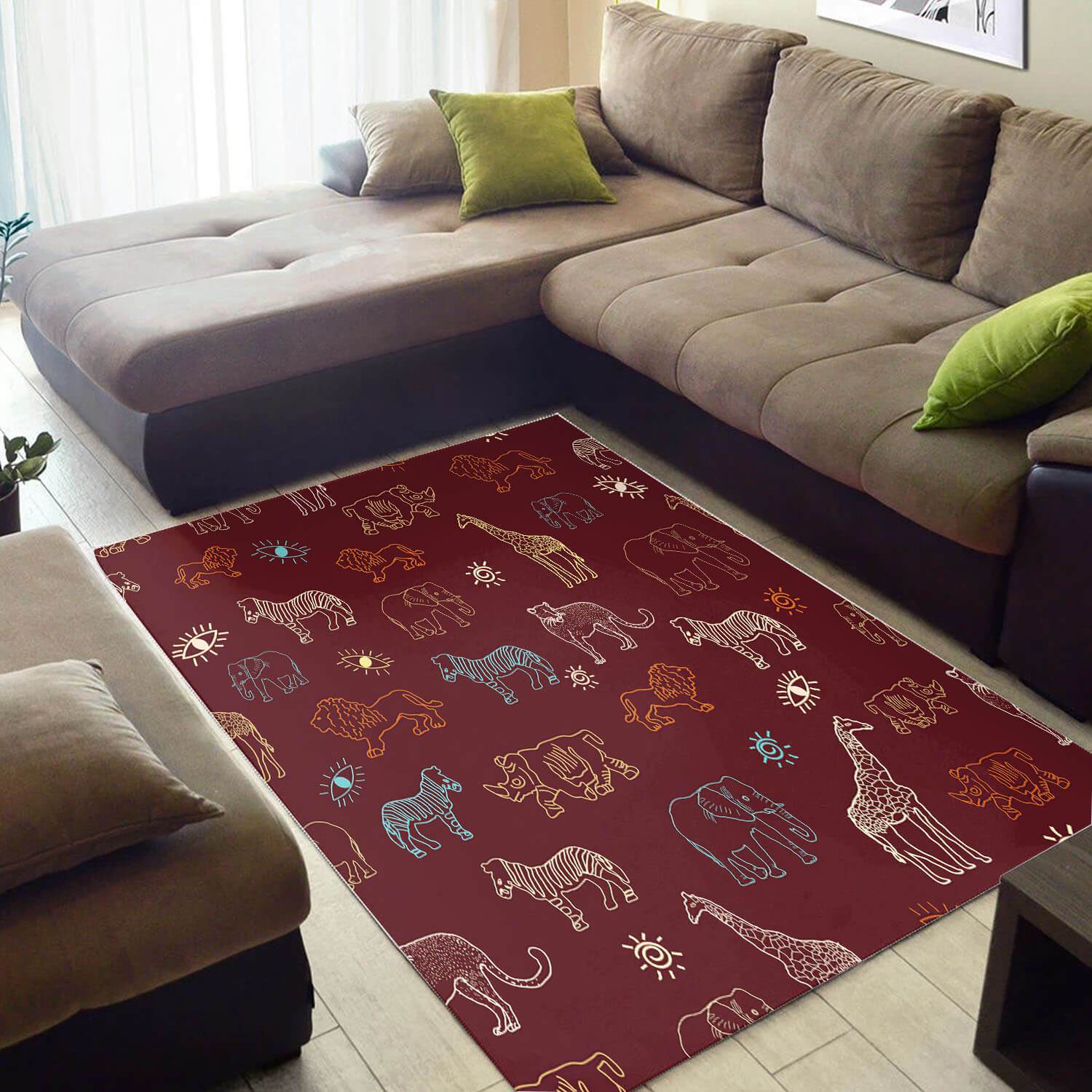 Nice African American Perfect Black Art Afrocentric Style Area House Rectangle Rug