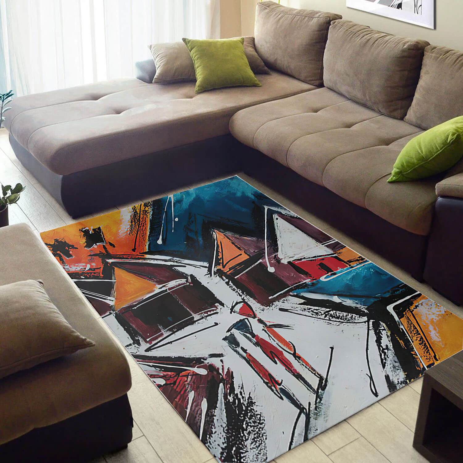 Nice African American Unique Afrocentric Pattern Art Style Floor Rectangle Rug