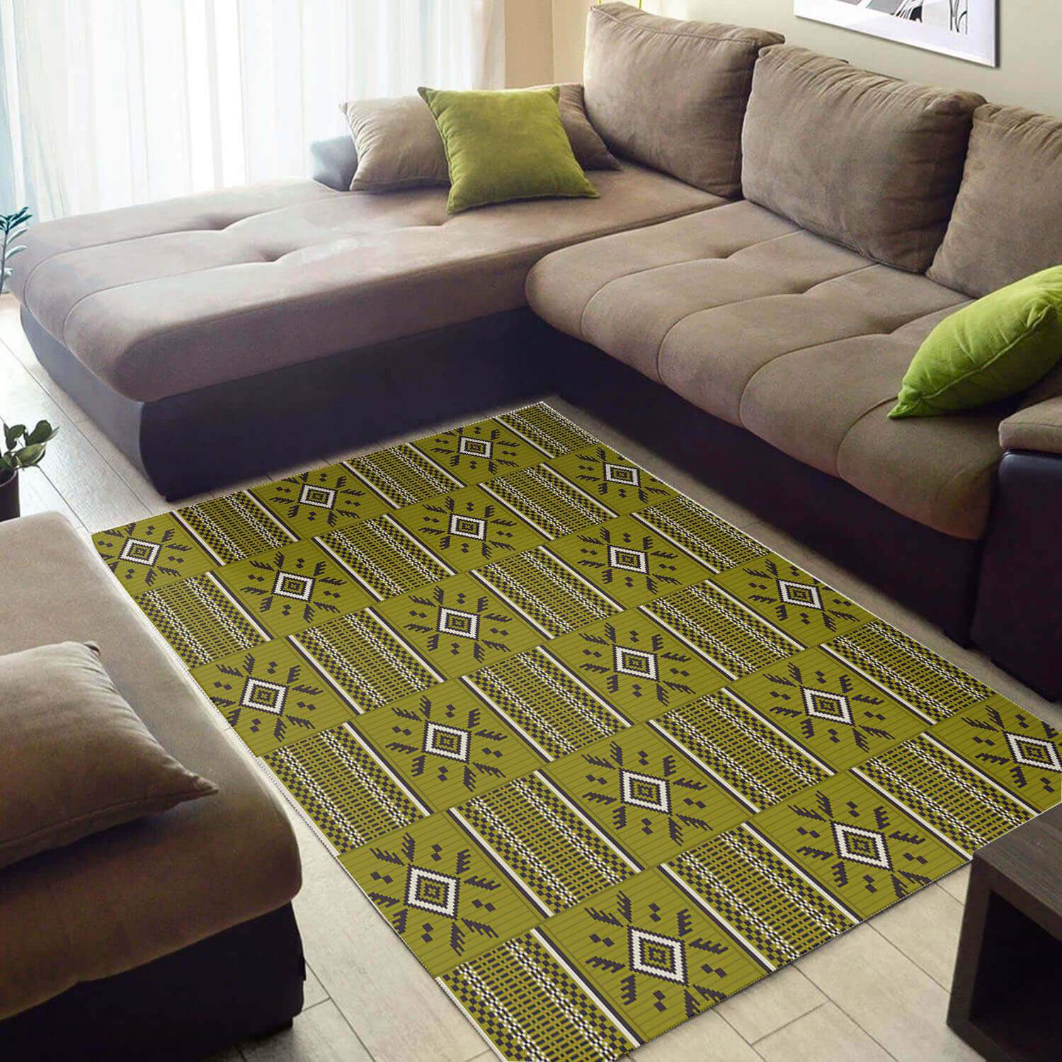 Nice African American Unique Style Ethnic Seamless Pattern Carpet Themed Home Rectangle Rug