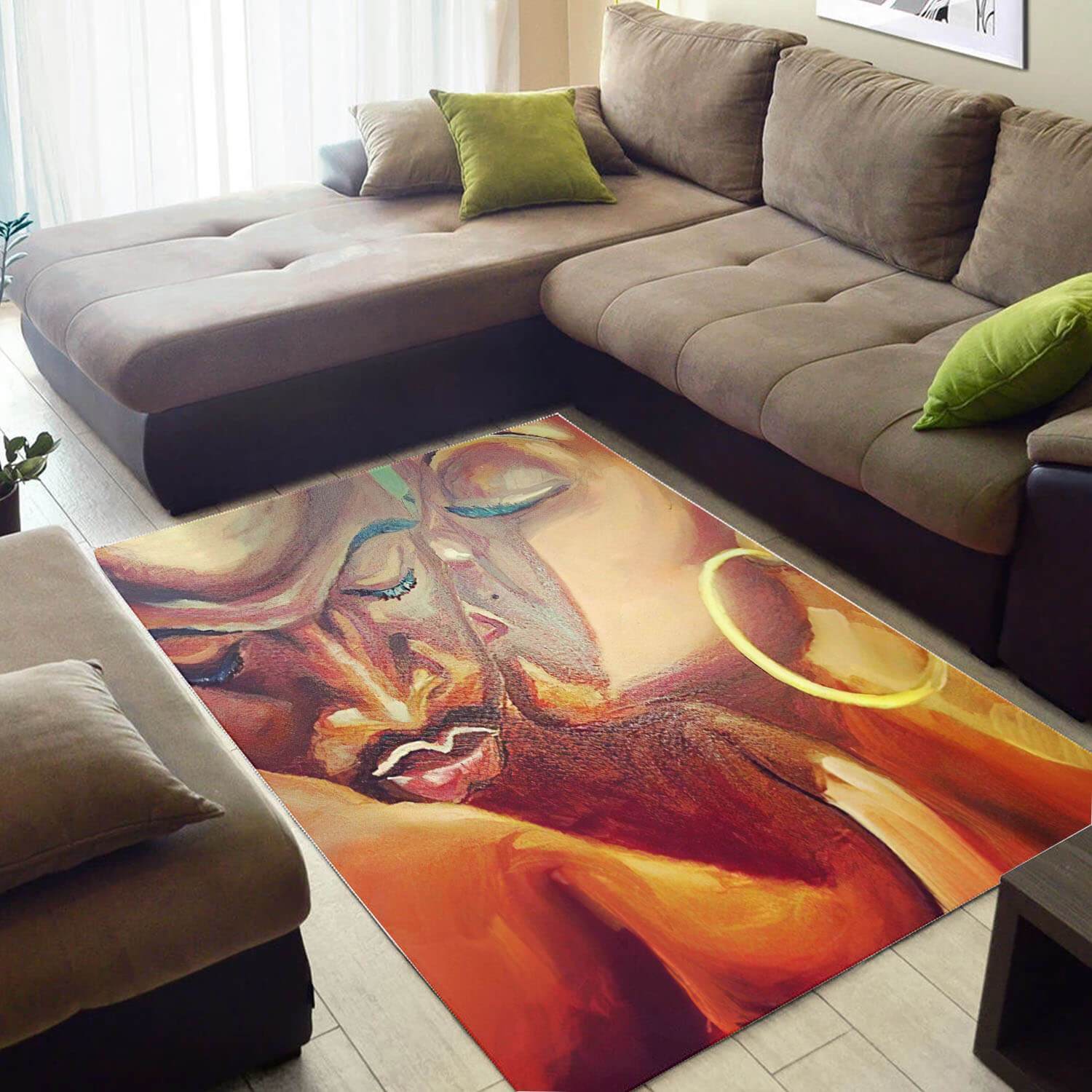 Nice African Beautiful Style Black Girl Carpet House Rectangle Rug