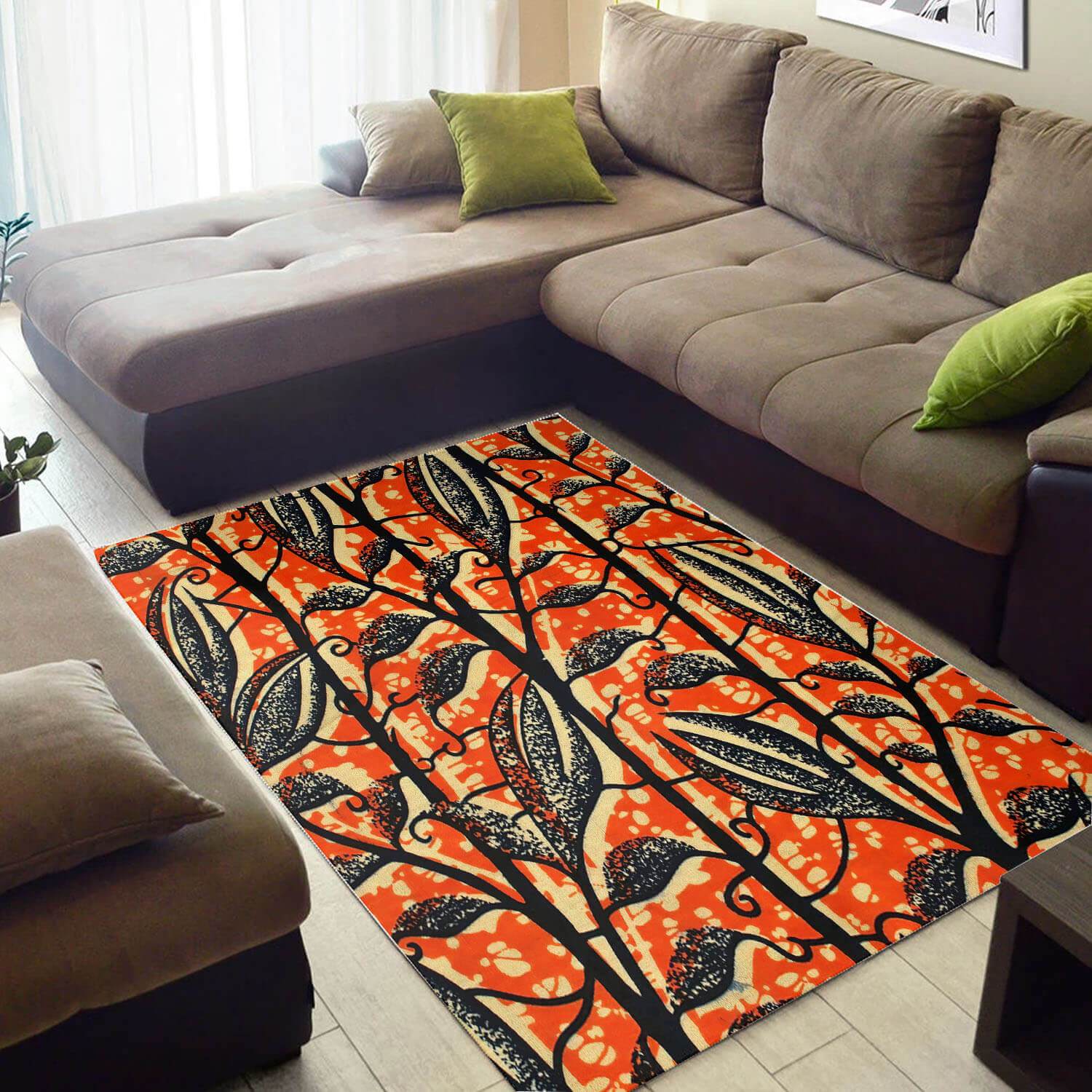 Nice African Cool Themed Ethnic Seamless Pattern Carpet Inspired Home Rectangle Rug