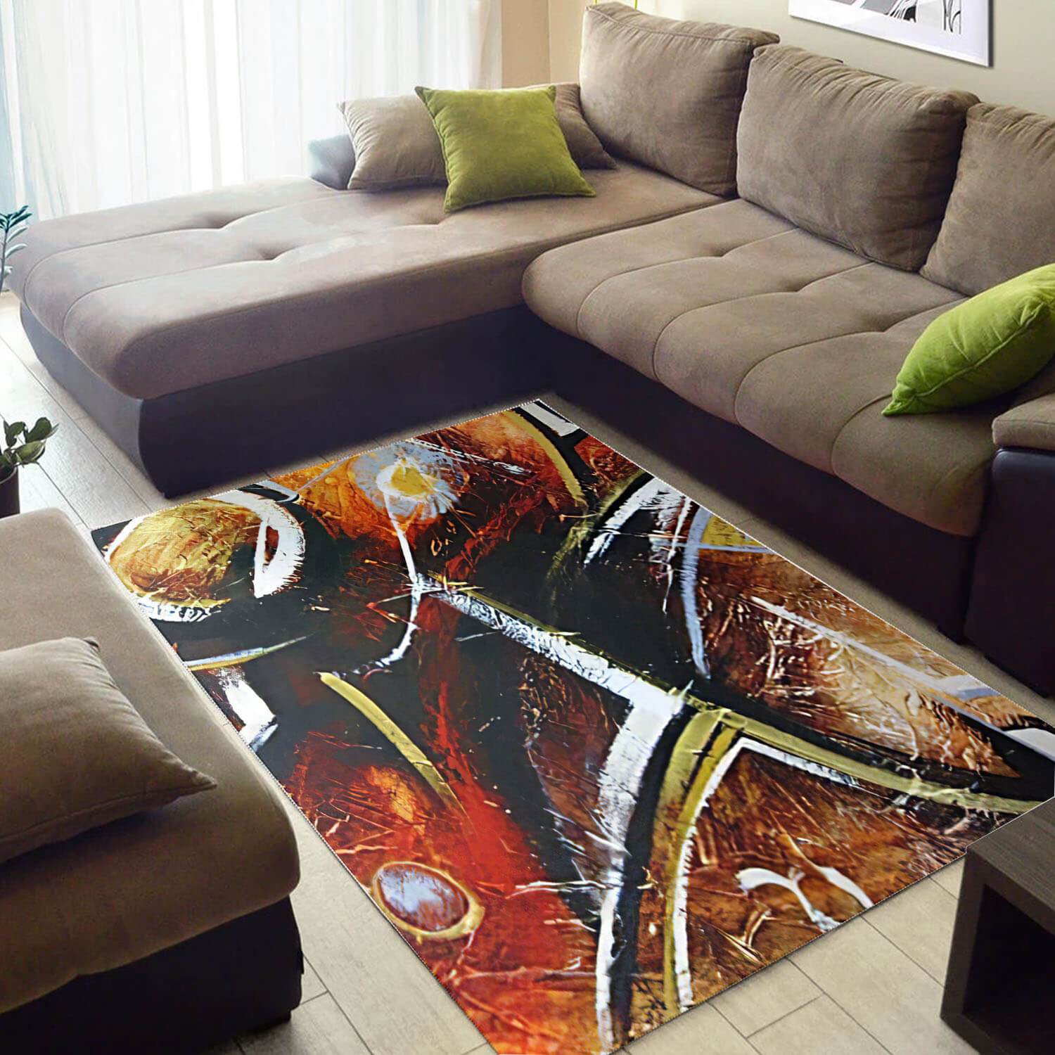 Nice African Cute Afro American Woman Large Themed Home Rectangle Rug