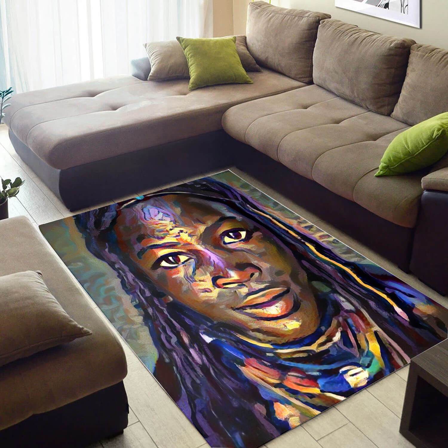Nice African Cute Inspired Afro Woman Design Floor Carpet House Rectangle Rug