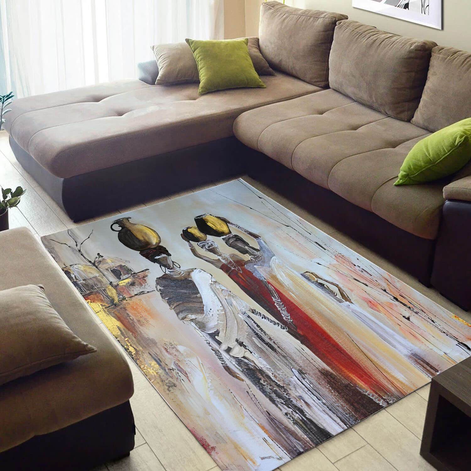 Nice African Fancy American Melanin Girl Large Inspired Living Room Rectangle Rug