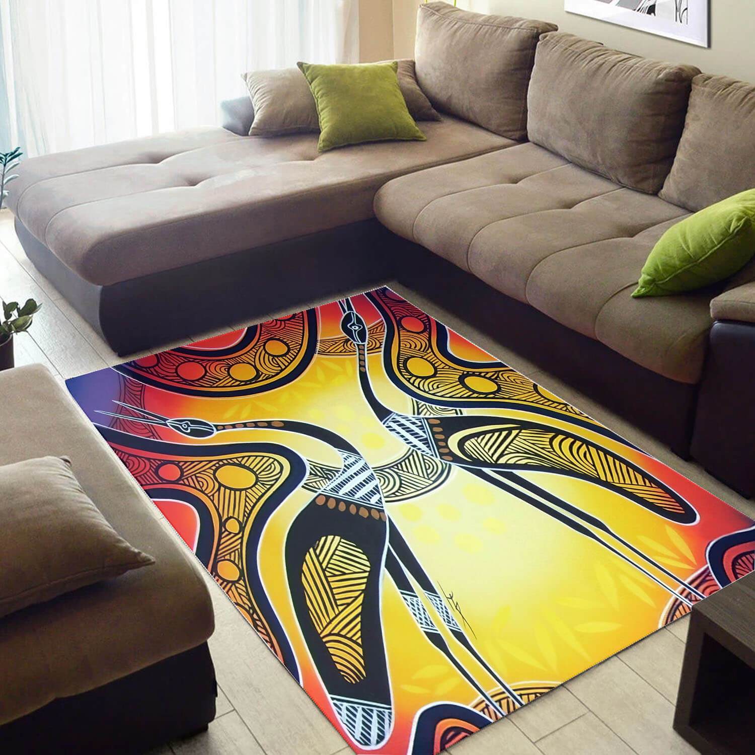 Nice African Graphic Print Animals Style Area Room Rectangle Rug