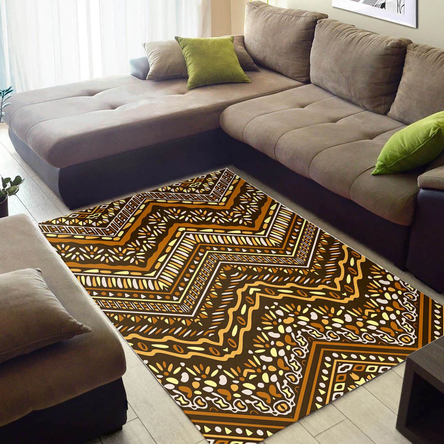 Nice African Holiday Afrocentric Art Style Area Room Rectangle Rug