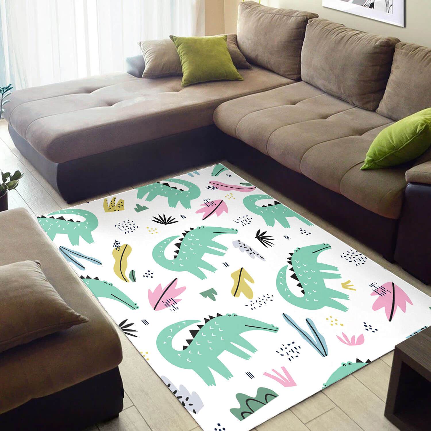 Nice African Holiday American Art Wildlife Animals Style Carpet Inspired Living Room Rectangle Rug