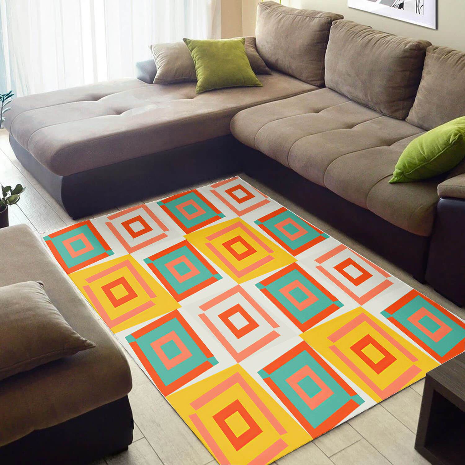 Nice African Modern Afrocentric Pattern Art Style Room Rectangle Rug