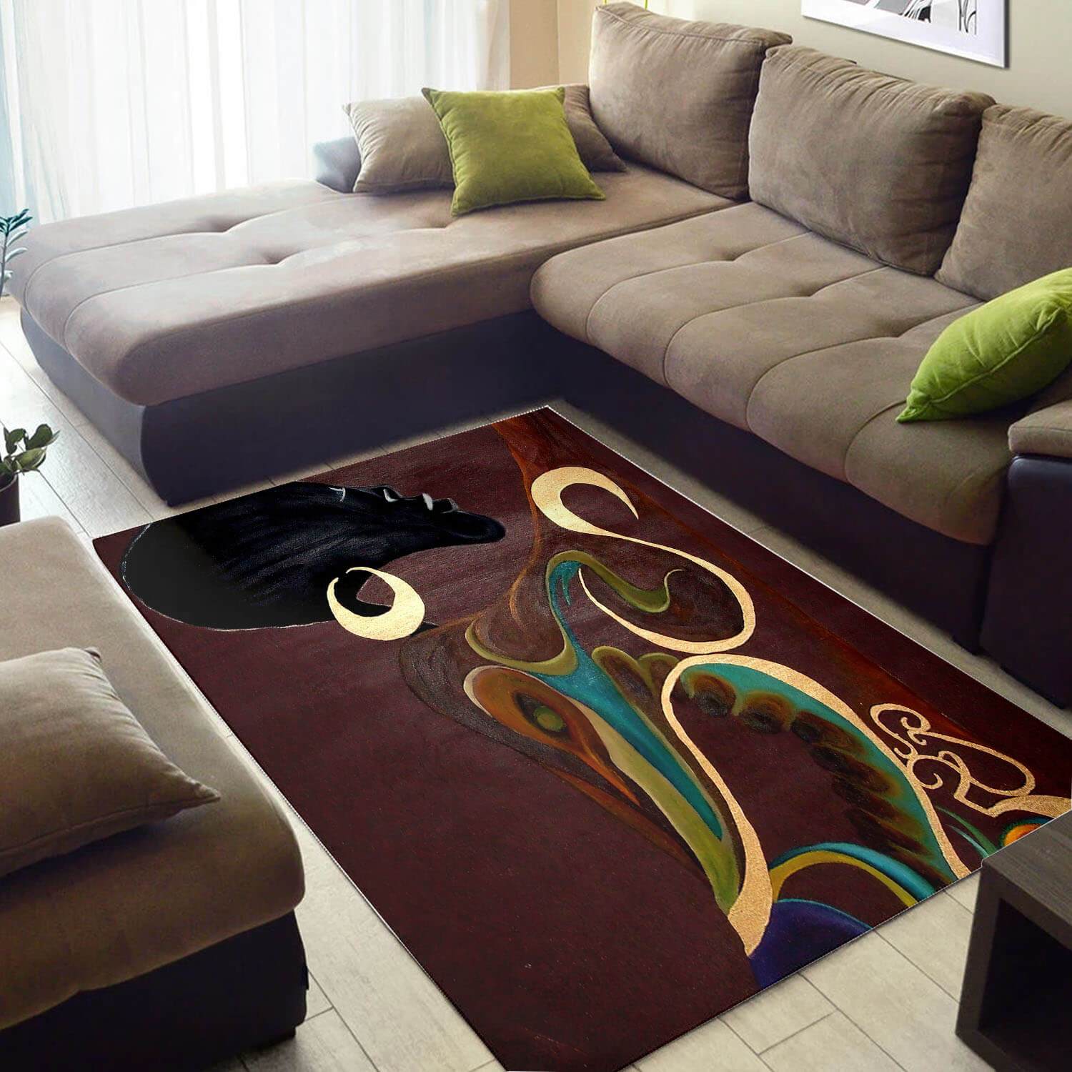 Nice African Pretty Inspired Queen Themed Home Rectangle Rug