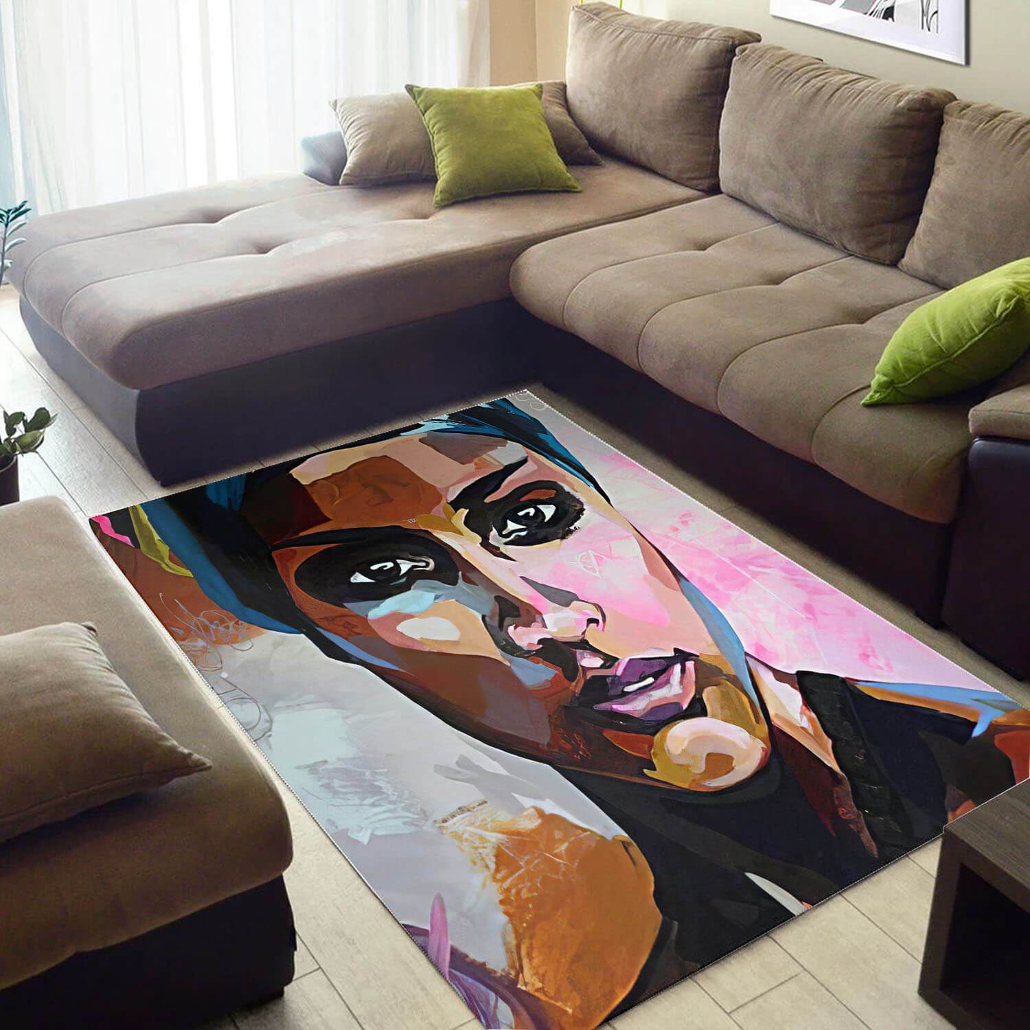 Nice African Pretty Print Black Queen Design Floor Themed Home Rectangle Rug