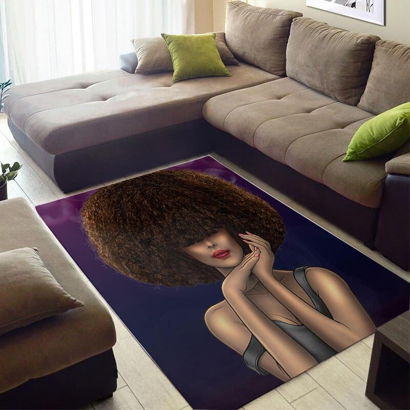 Nice African Pretty Style Lady Large Living Room Rectangle Rug