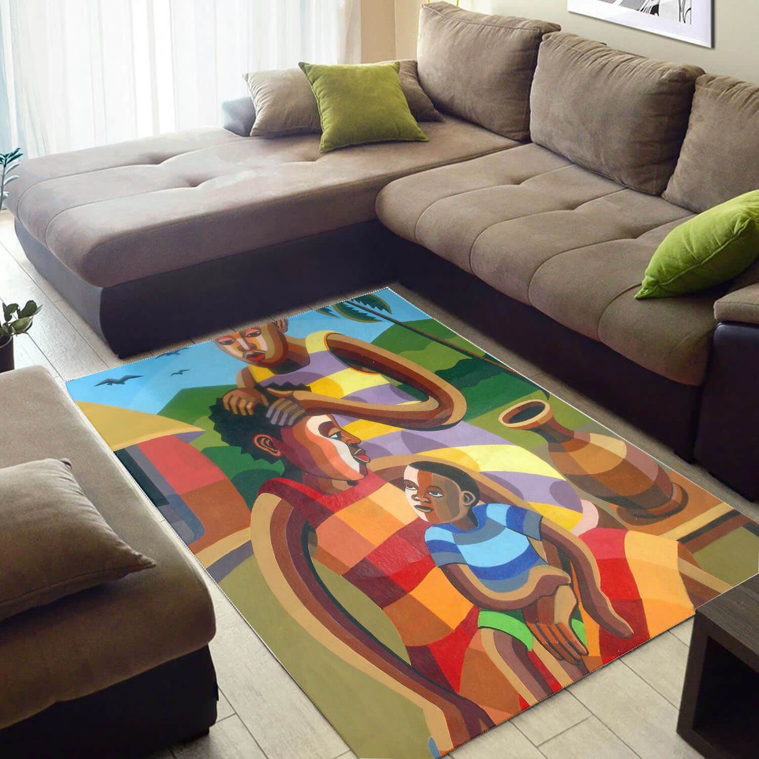 Nice African Pretty Style Queen Rectangle Rug