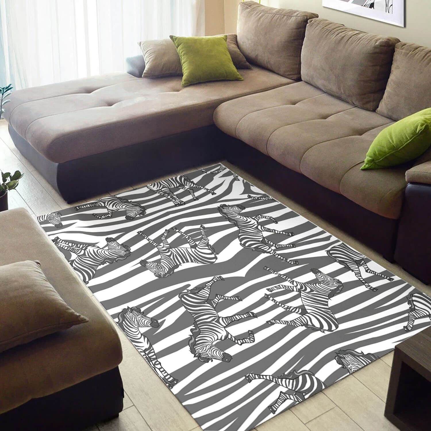 Nice African Print Animals Design Floor Room Rectangle Rug