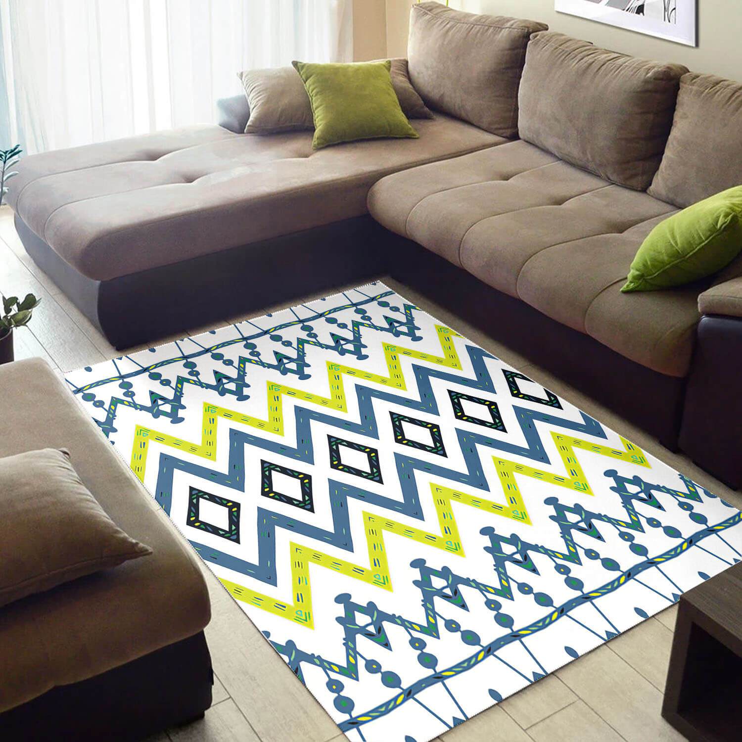 Nice African Retro Seamless Pattern Style Living Room Rectangle Rug