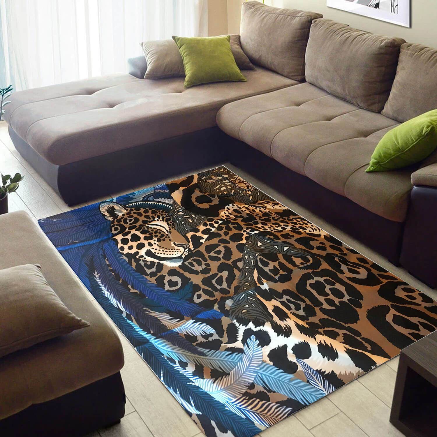 Nice African Style Attractive Natural Hair Animals Large Living Room Rectangle Rug