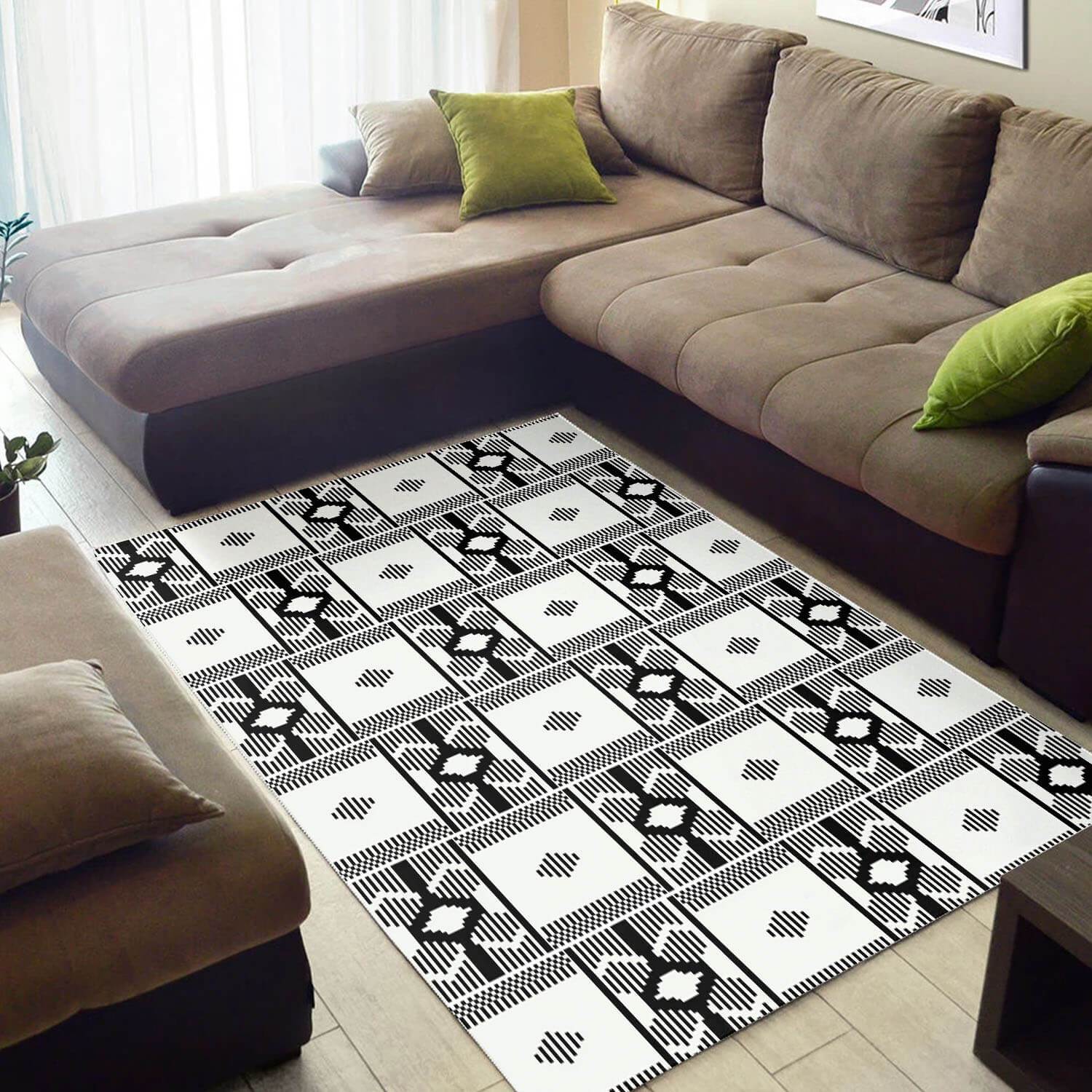 Nice African Style Colorful Print Ethnic Seamless Pattern Large Inspired Living Room Rectangle Rug
