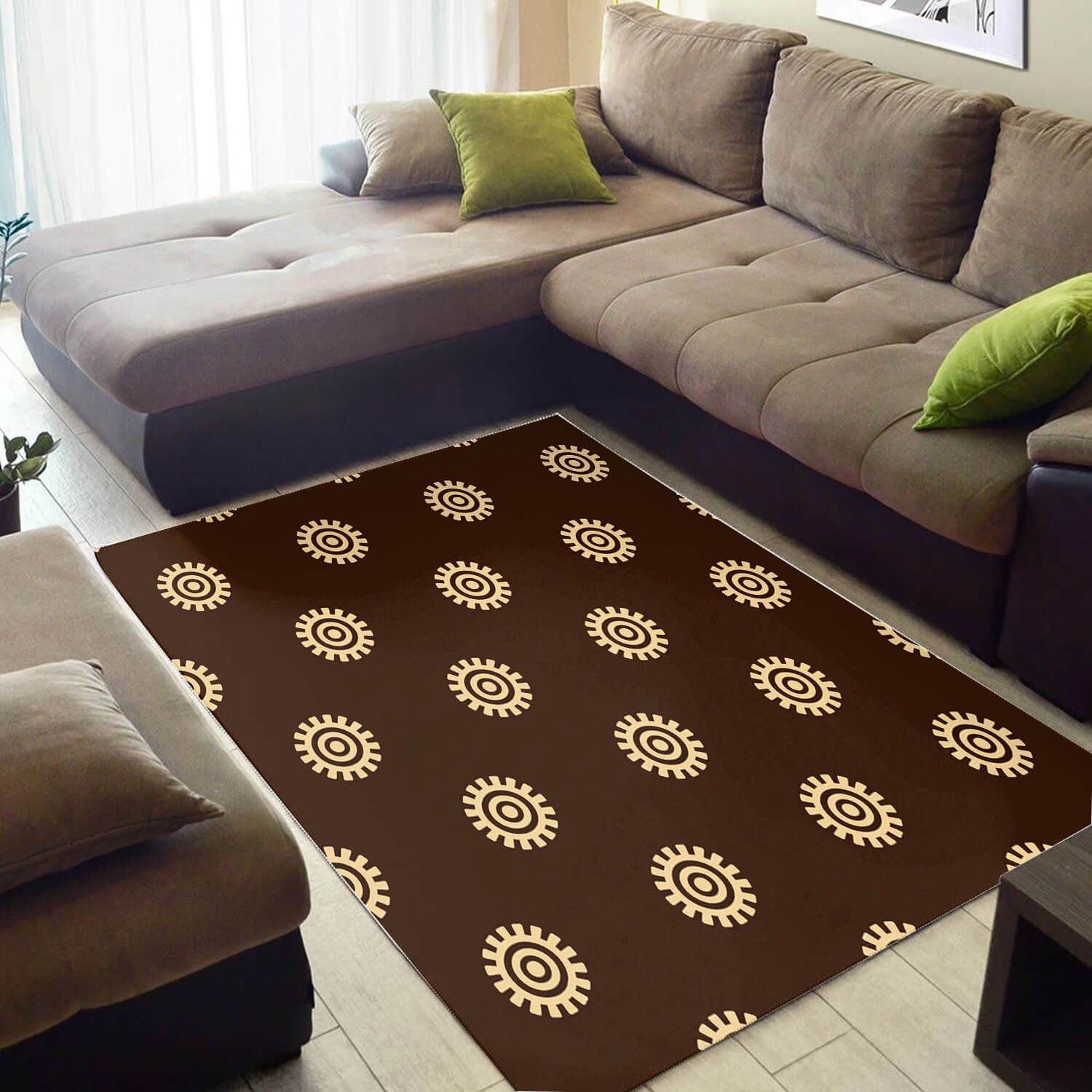 Nice African Style Ethnic Seamless Pattern Large Inspired Home Rectangle Rug