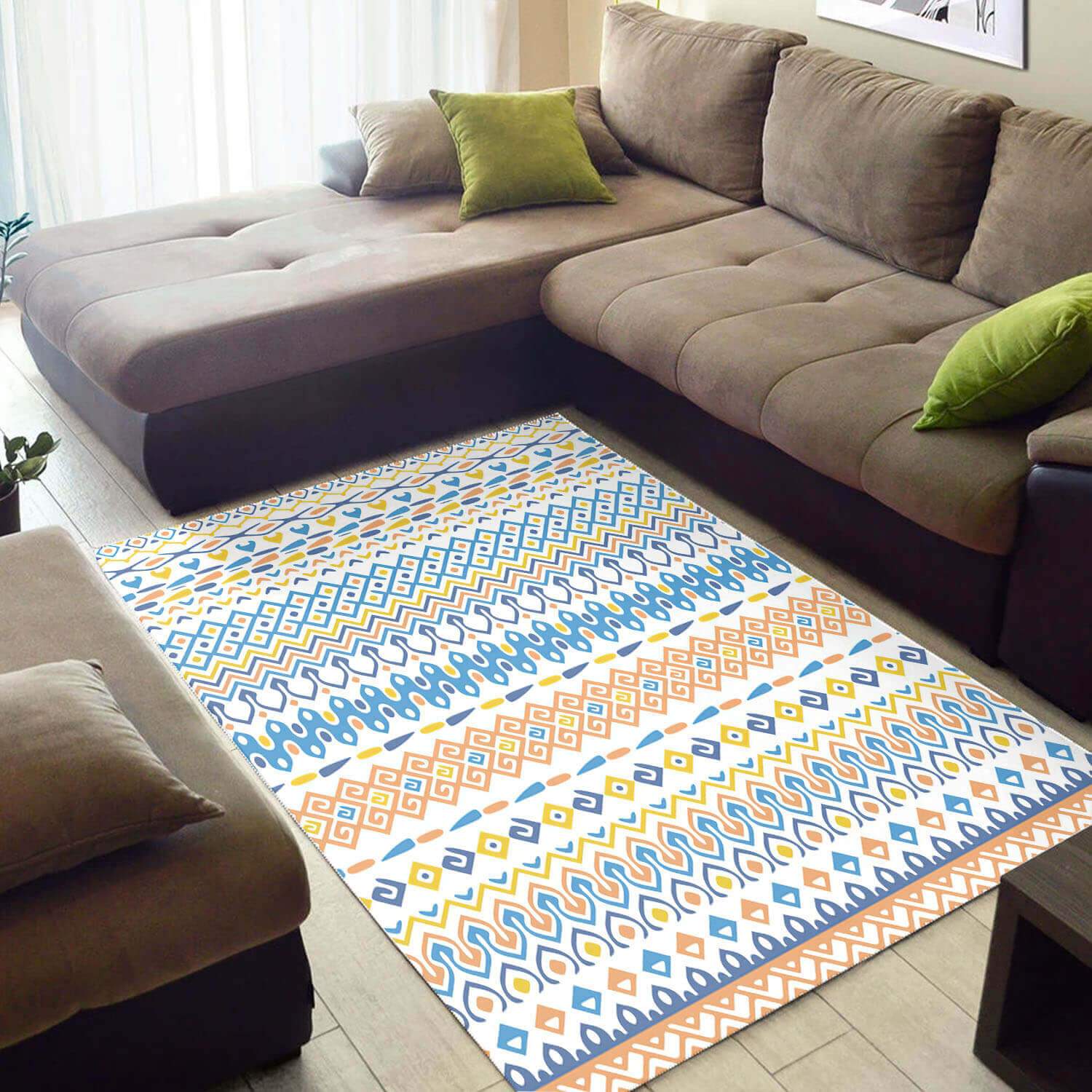 Nice African Style Unique Inspired Afrocentric Art Large Living Room Rectangle Rug