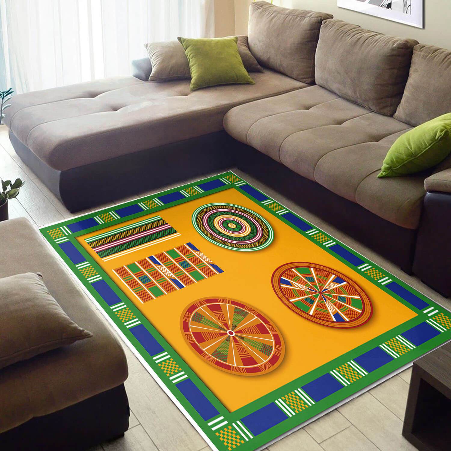 Nice African Trendy Afrocentric Pattern Art Style Floor House Rectangle Rug