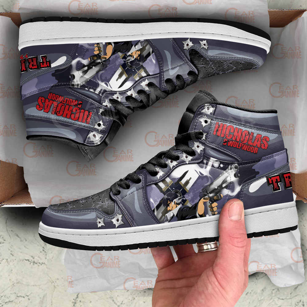Nicholas D Wolfwood JD1s Sneakers Trigun Anime Shoes, Air Jordan Hightop