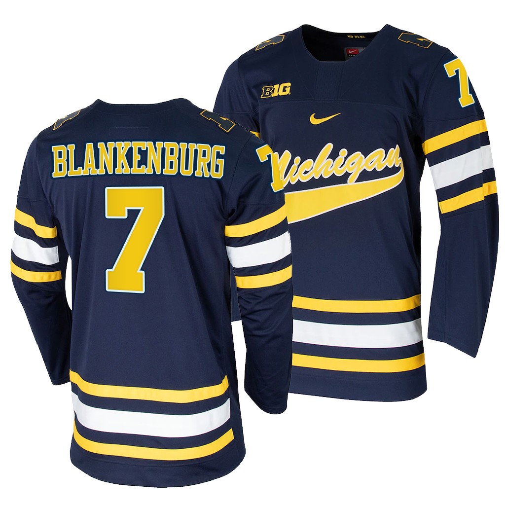 Nick Blankenburg Michigan Wolverines Navy College Jersey
