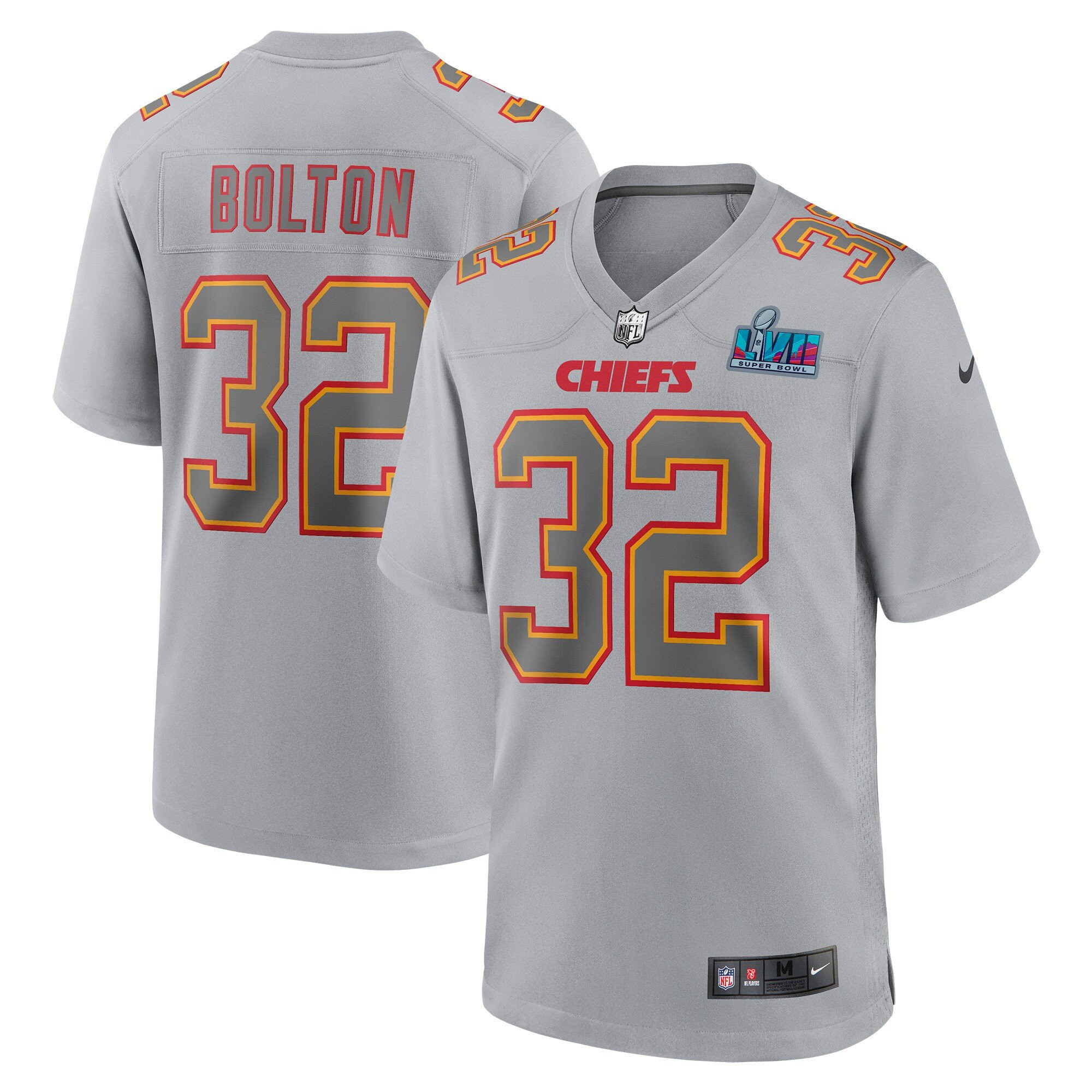 Nick Bolton Kansas City Chiefs Super Bowl LVII Patch Game Jersey - All Stitched 