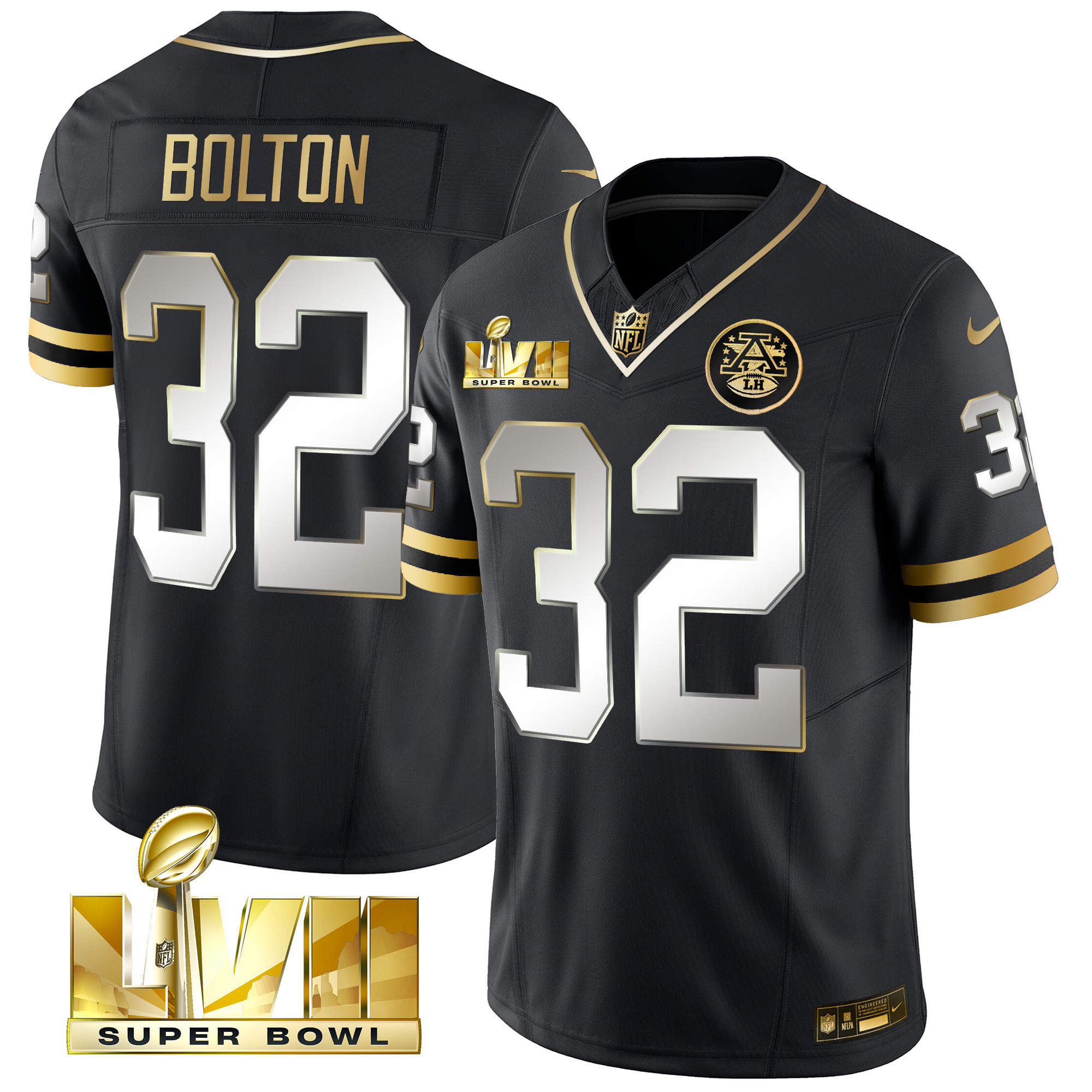 Nick Bolton Men's Kansas City Chiefs Throwback Limited Vapor Black Limited Jersey - All Stitched 