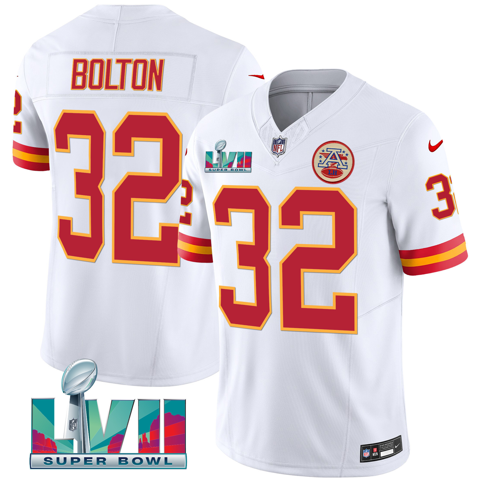 Nick Bolton Men's Kansas City Chiefs Throwback Limited Vapor White Jersey - All Stitched 