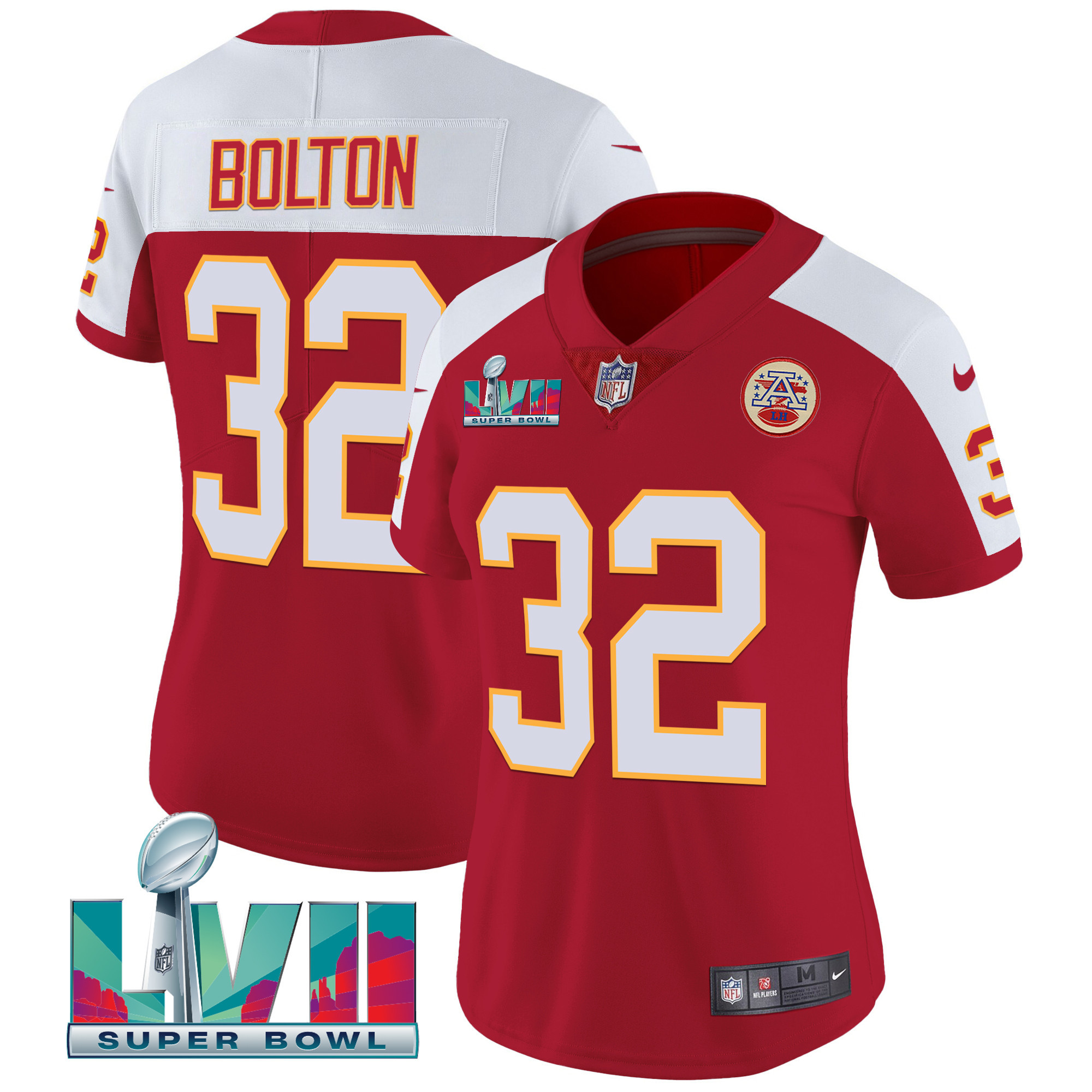 Nick Bolton Women's Kansas City Chiefs Throwback Limited Vapor Alternate Jersey - All Stitched 