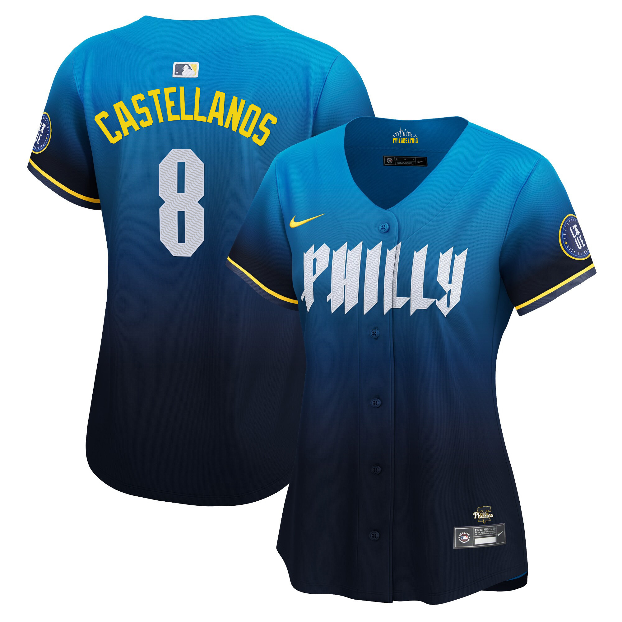 Nick Castellanos Women's Philadelphia Phillies 2024 City Connect Vapor Premier Limited Jersey - All Stitched