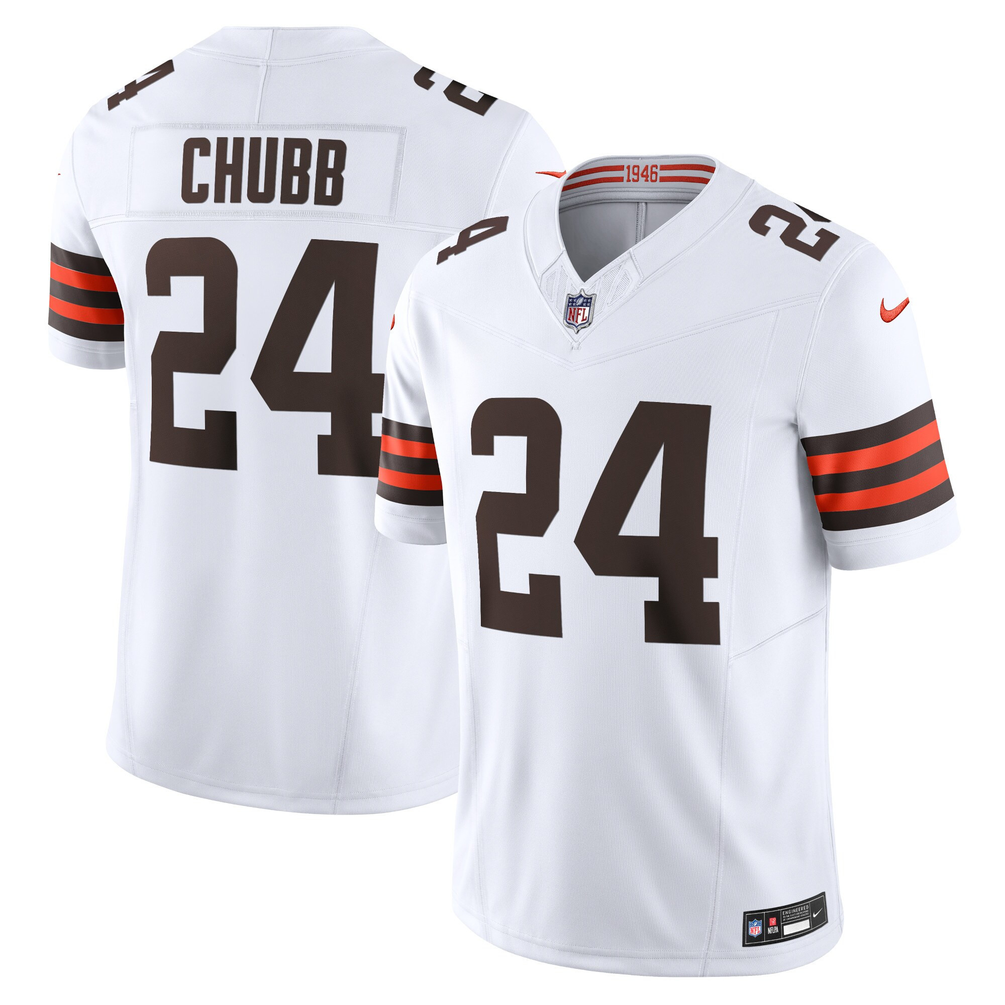 Nick Chubb Cleveland Browns Vapor F.U.S.E. Limited White Jersey - All Stitched
