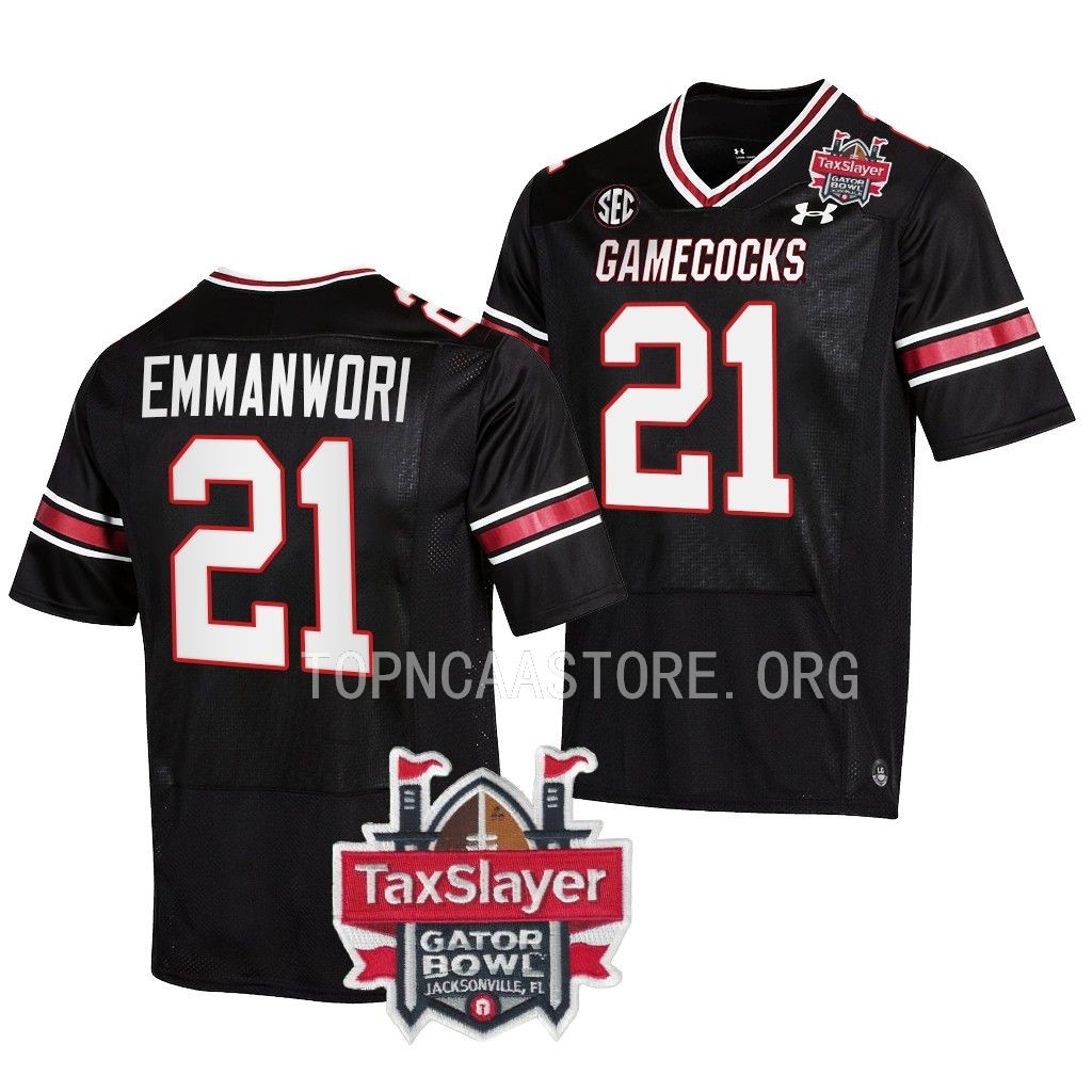 Nick Emmanwori South Carolina Gamecocks 2022 Gator Bowl College Jersey Men's Black #21 Uniform