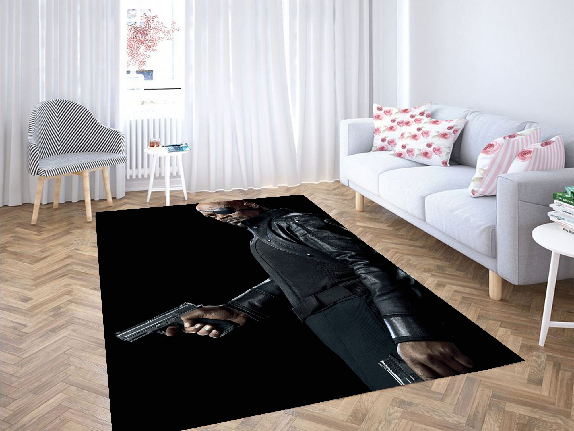 Nick Fury Dark Carpet Rectangle Rug