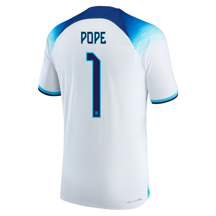 Nick Pope 1 England National Team 2022-23 Qatar World Cup – White Home Soccer Jersey, Men Nick Pope 1 England National Team 2022-23 Qatar World Cup – White Home Soccer Jersey, Men