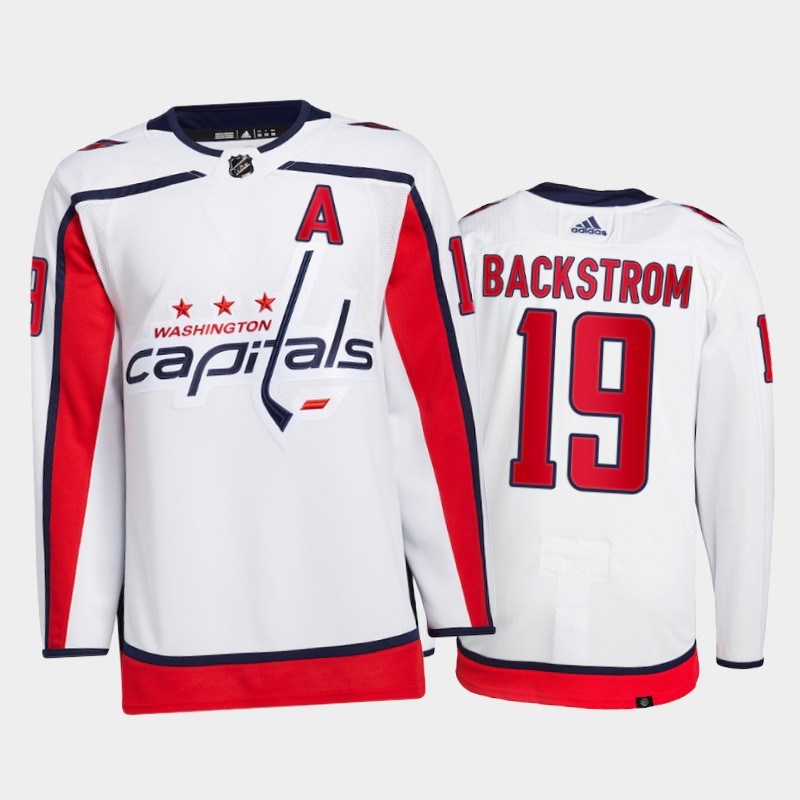 Nicklas Backstrom Washington Capitals Primegreen Pro Jersey 2021-22 White #19 Away Uniform