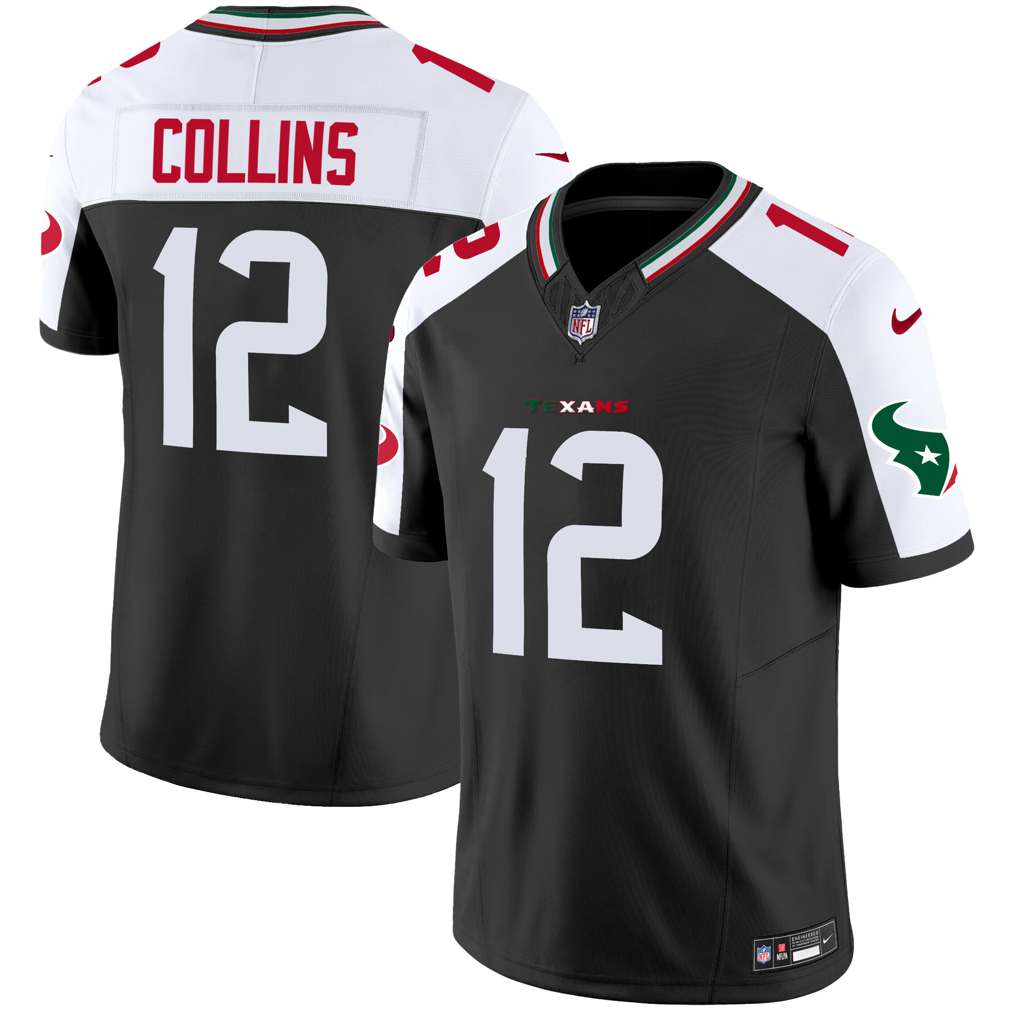 Nico Collins Men's Houston Texans Mexico Vapor Limited Alternate Jersey - All Stitched 