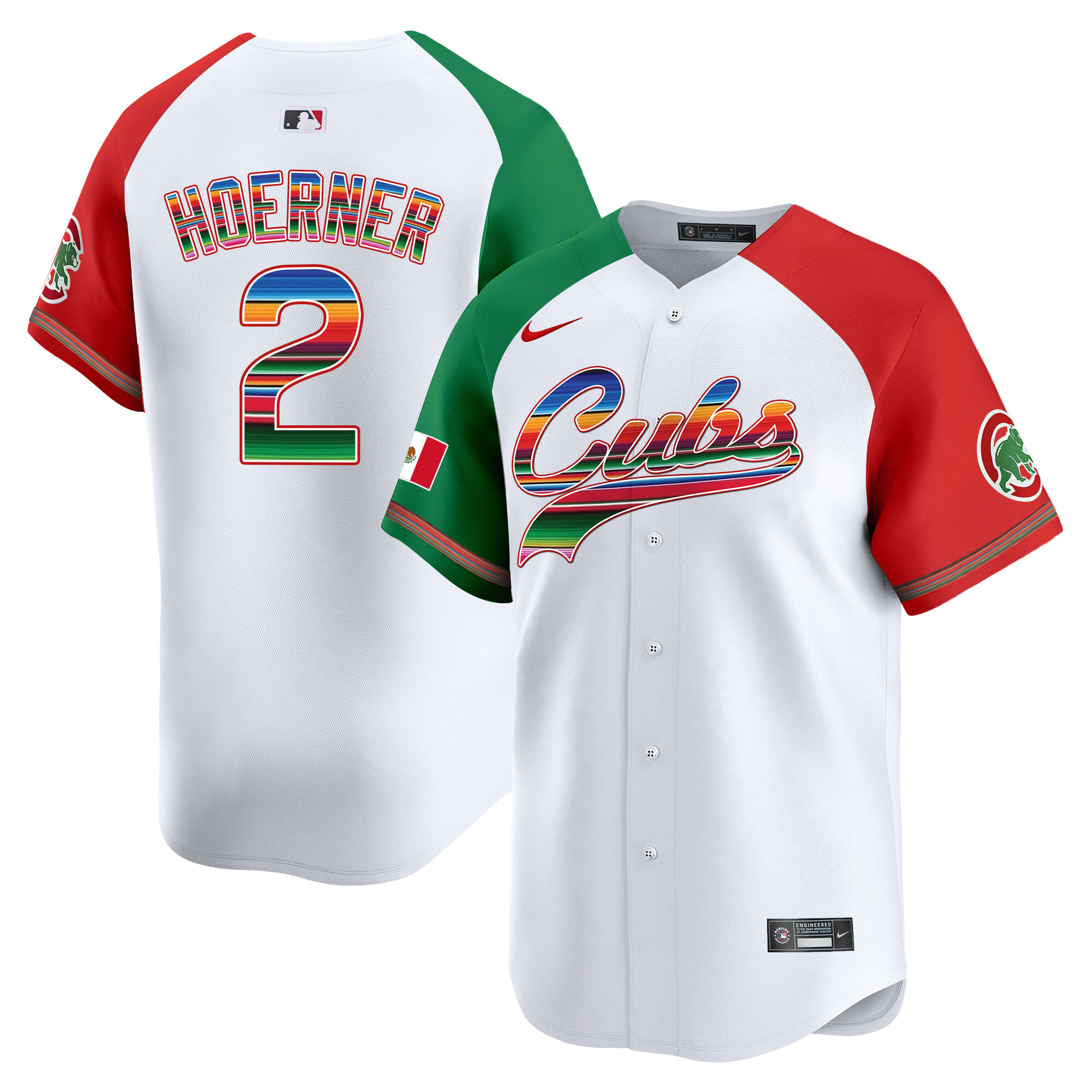Nico Hoerner Men's Chicago Cubs Mexico Vapor Premier Limited V2 Alternate Jersey - All Stitched