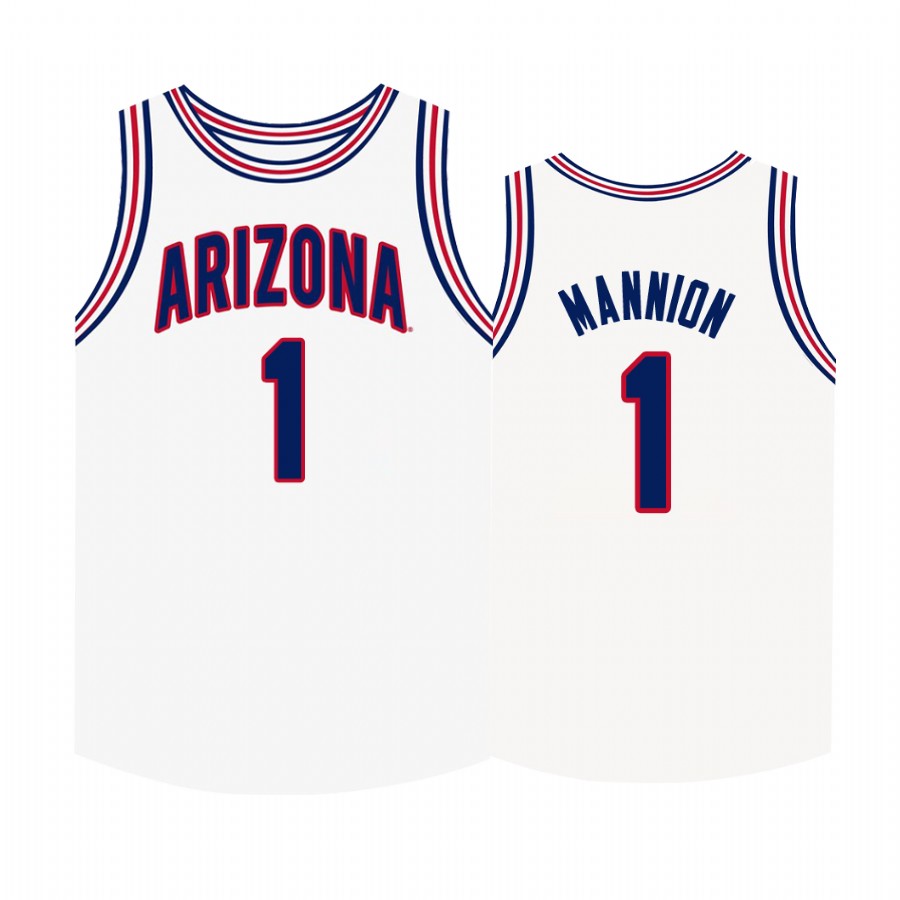 Nico Mannion Arizona Wildcats #1 College Jersey - White
