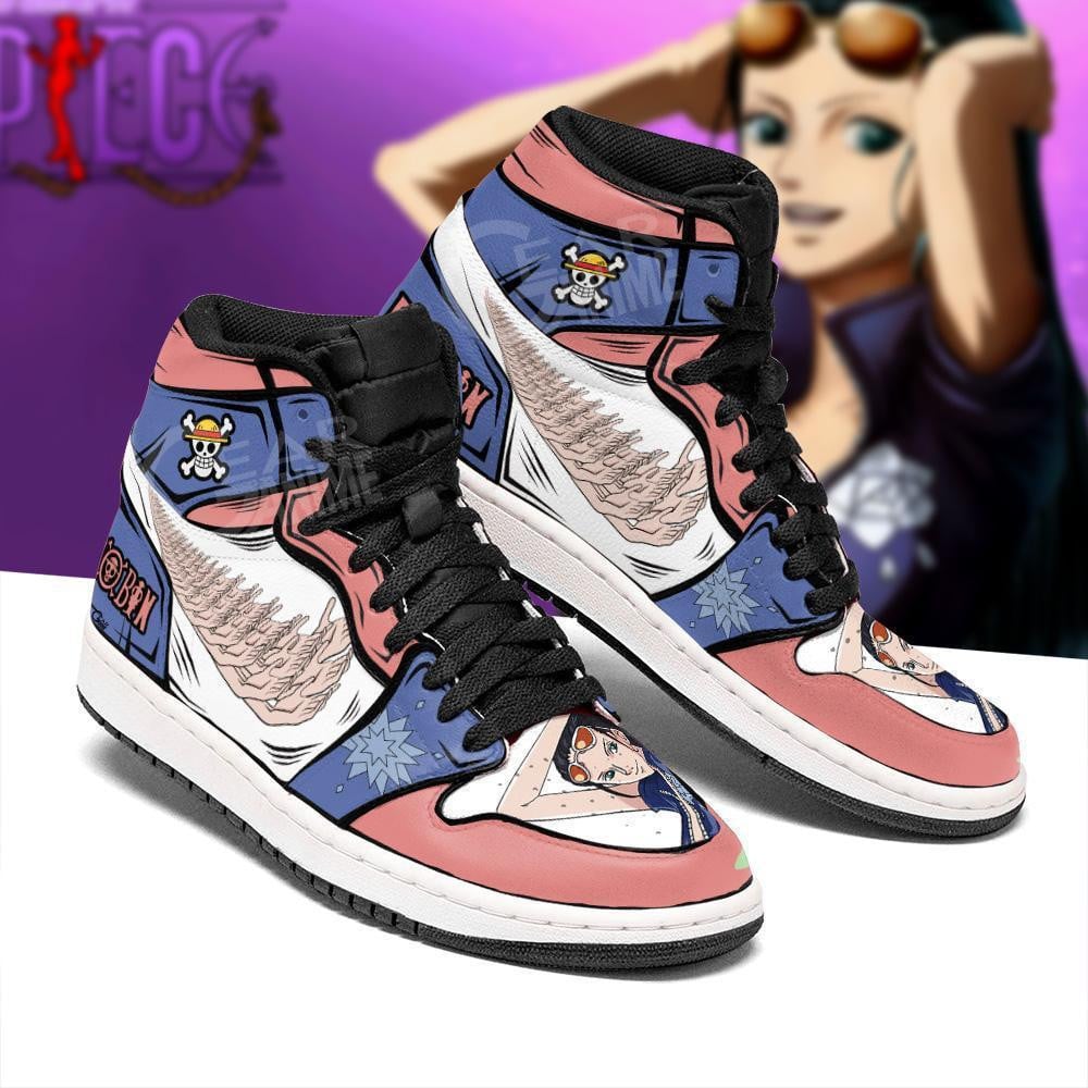 Nico Robin JD1s Sneakers Hana Hana No Mi Anime One Piece Shoes, Air Jordan Hightop