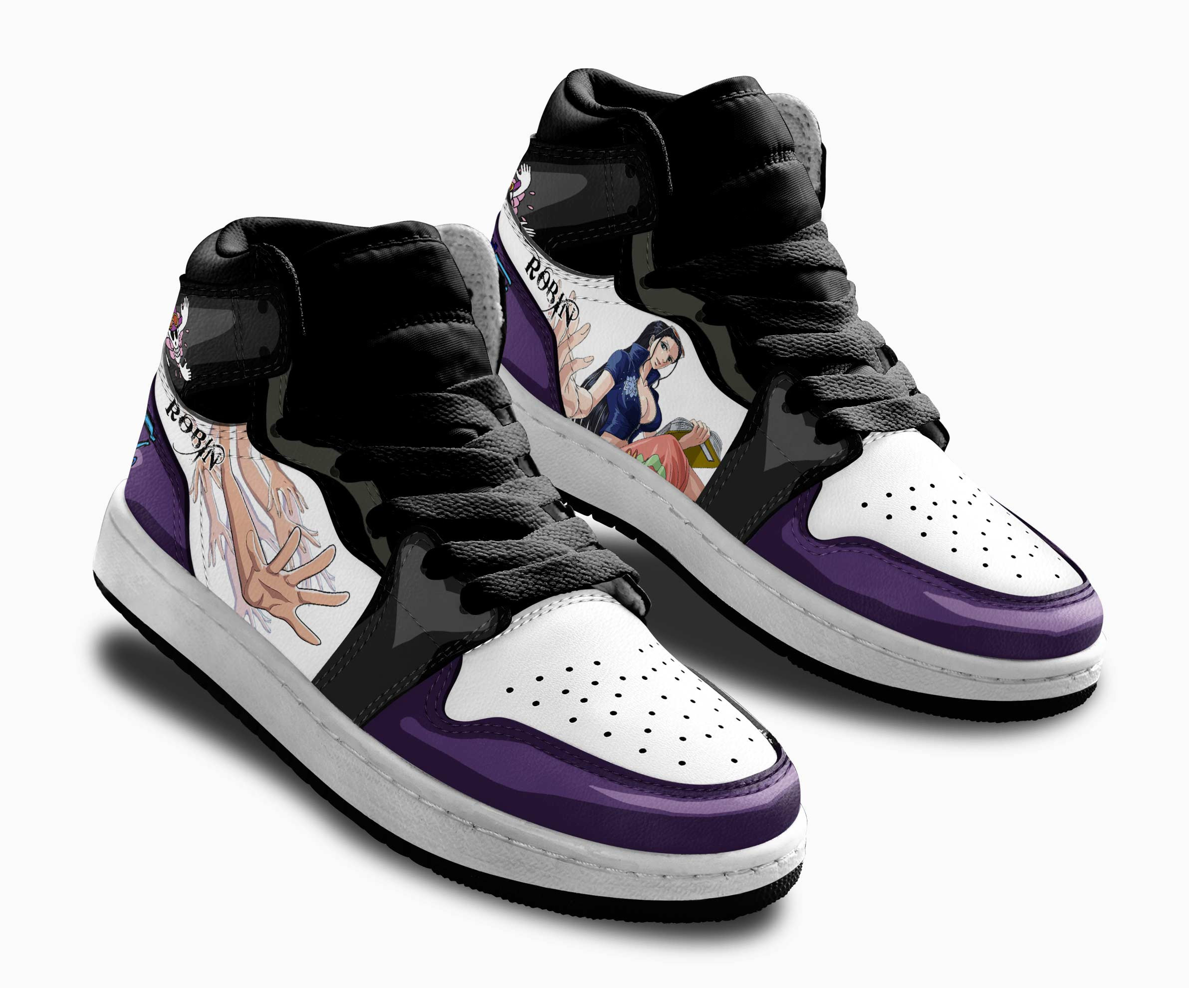 Nico Robin Kids Sneakers Custom One Piece Anime Shoes For Kids
