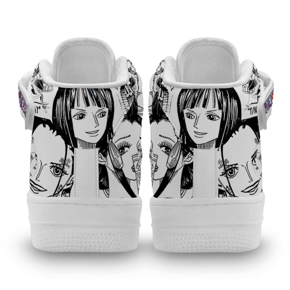 Nico Robin Sneakers Air Mid One Piece Custom Anime Shoes Mix Manga