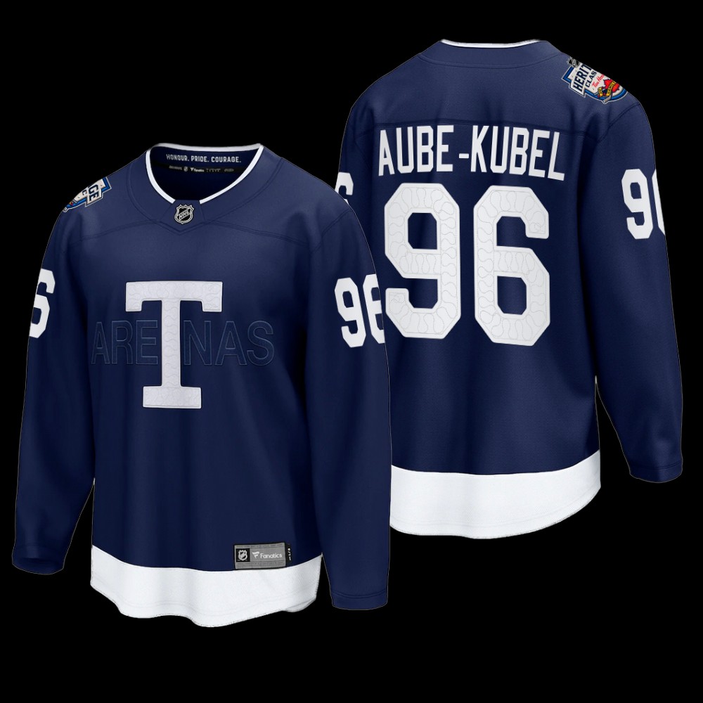 Nicolas Aube-Kubel #96 Toronto Maple Leafs Heritage Classic 2022 Navy Breakaway Player Jersey