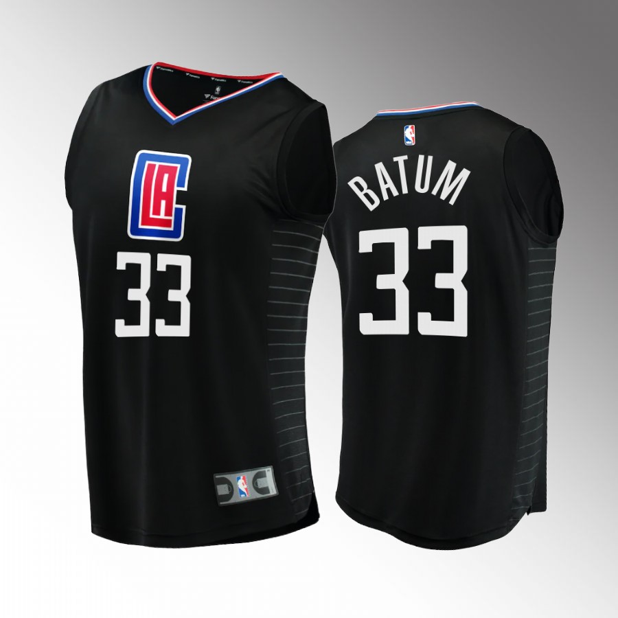 Nicolas Batum Clippers #33 Black Jersey Fast Break 2022-23 Statement