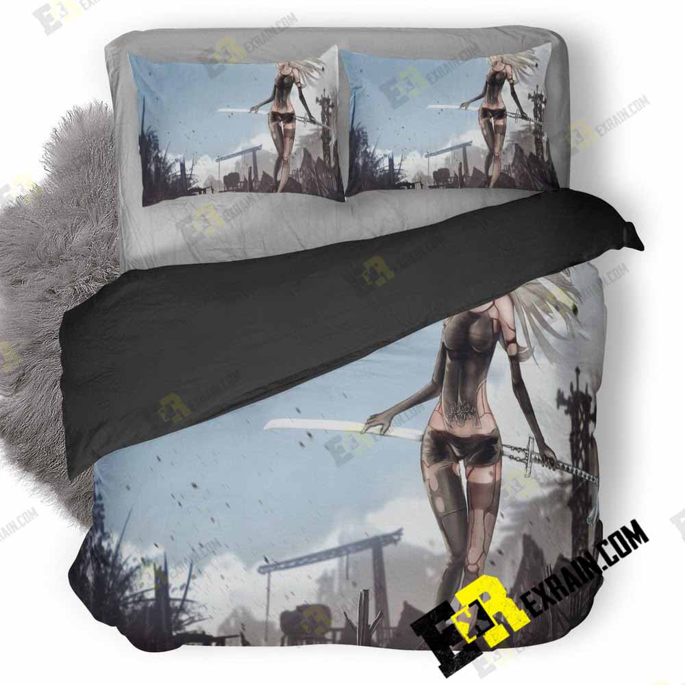 Nier Automata Yorha Type A No2 Md 3D Customized Duvet Cover Bedding Set