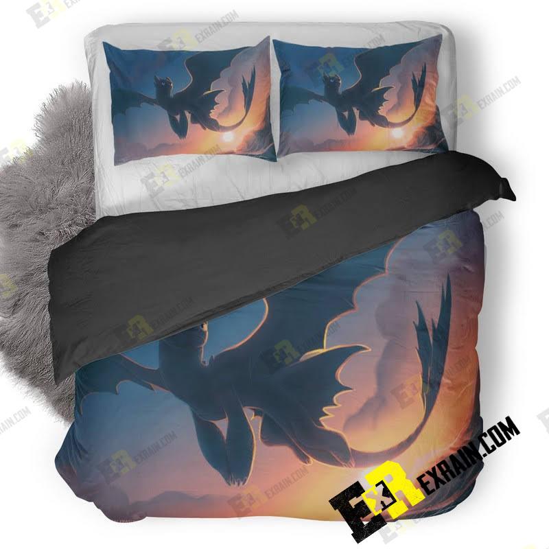 Night Fury Toothless 3D Customized Duvet Cover Bedding Set