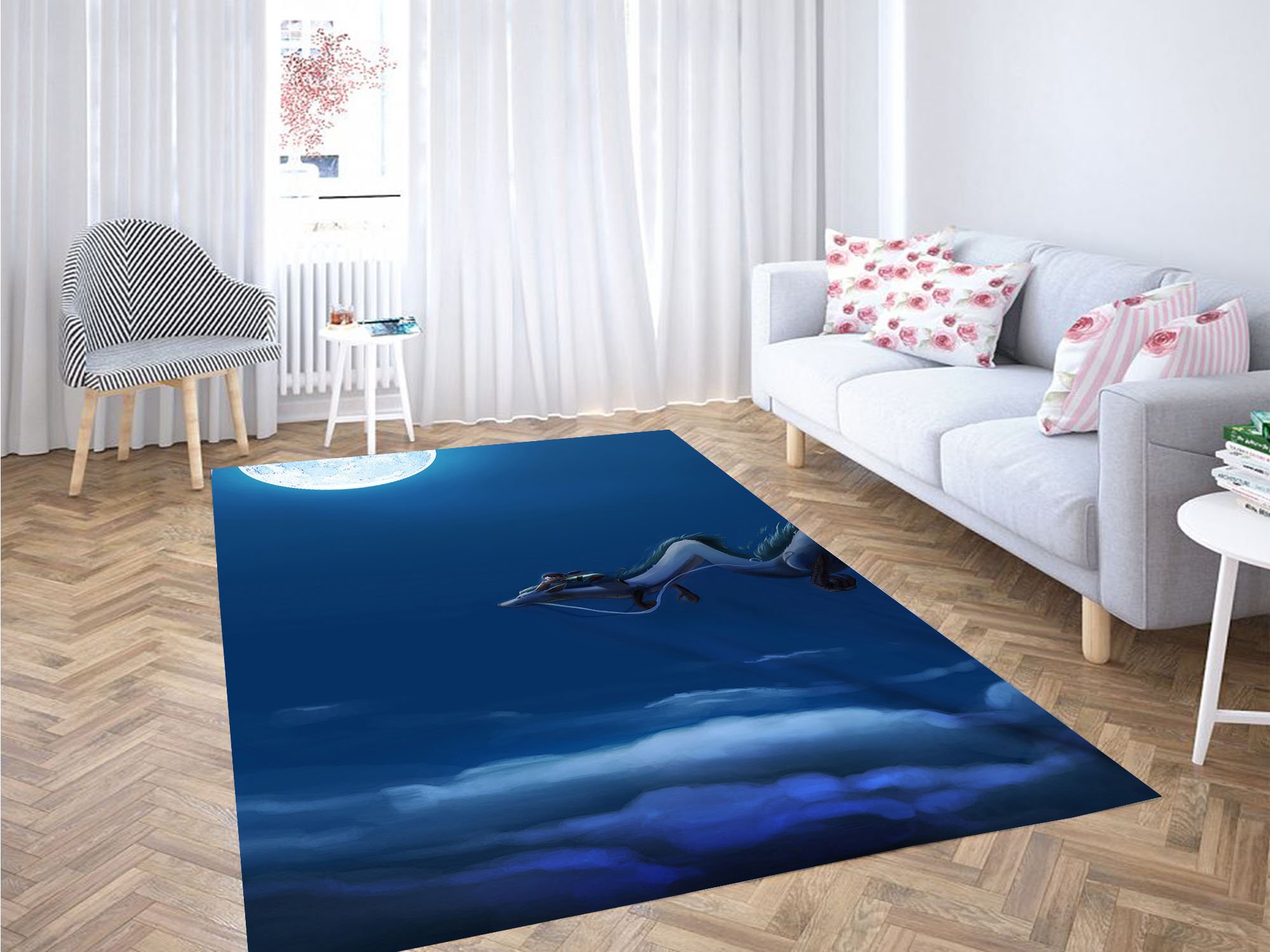 Night Riding With Haku Carpet Rectangle Rug
