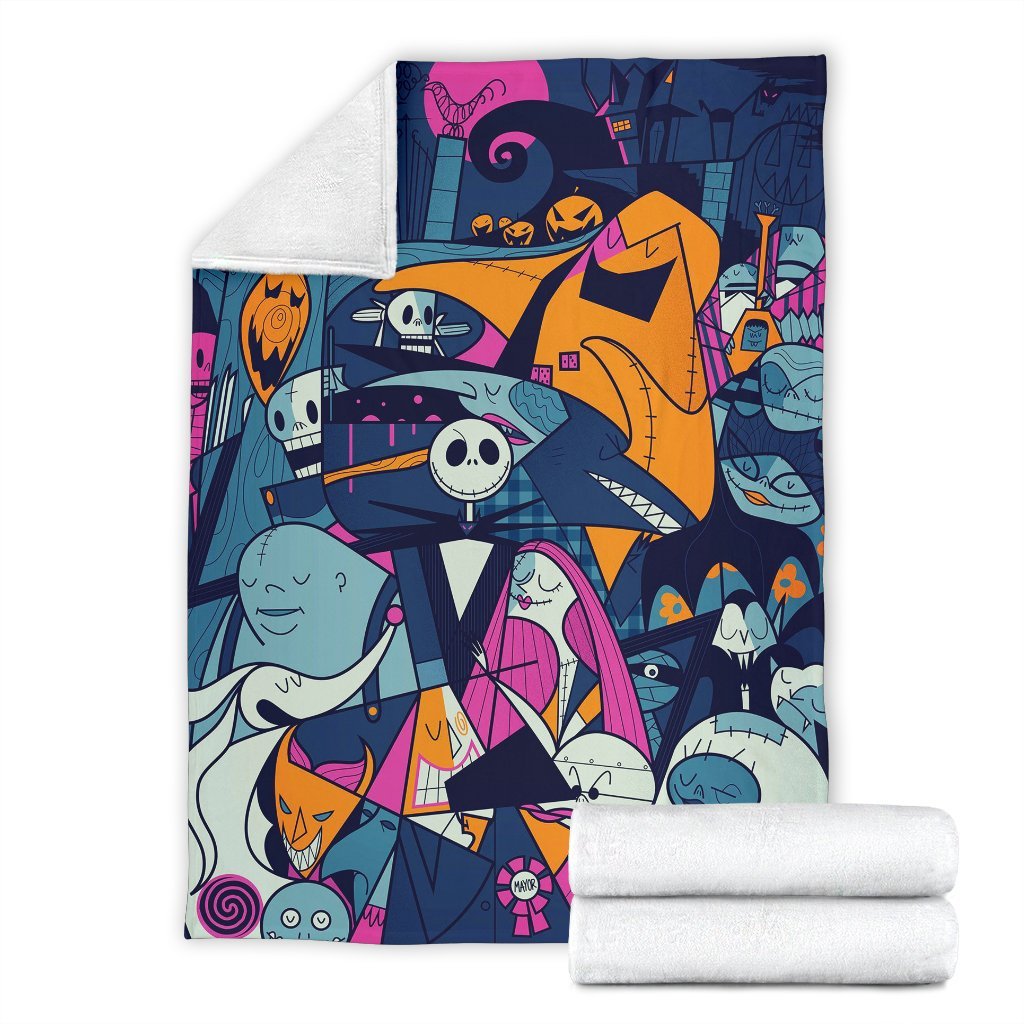Nightmare Before Christmas Sherpa Blanket Cozy Blanket Fleece Blanket